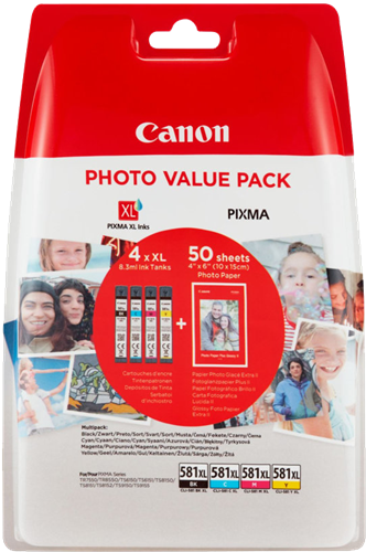 Canon Multipack CLI-581 XL Photo Value Pack (2052C004)
