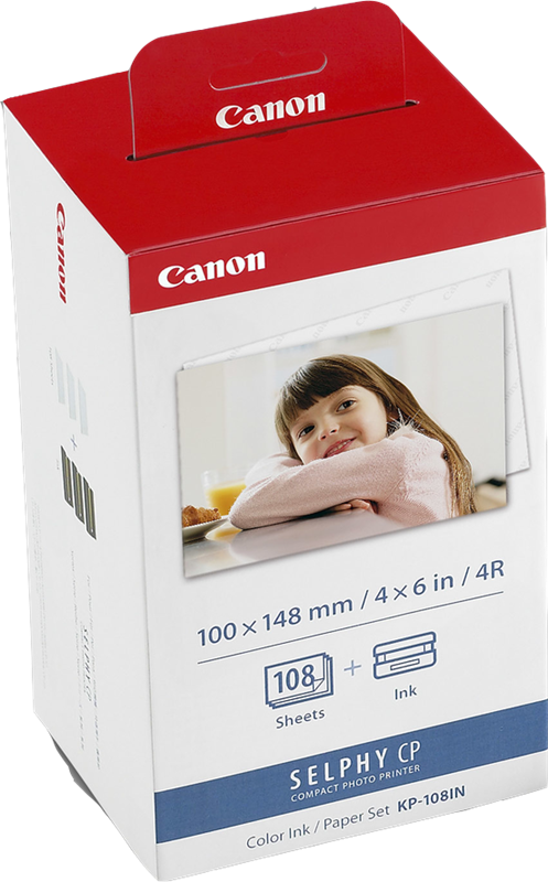 CANON RP-108 - Kit Papier et Encre pour imprimante photo Selphy - 108  Feuilles 10x15cm