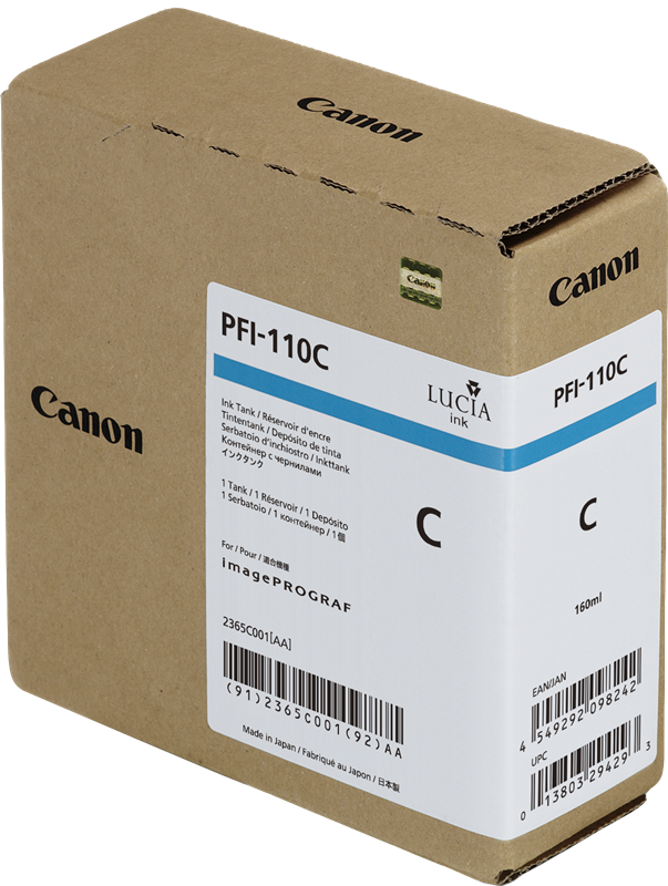Canon Cartouche encre PFI-110c (2365C001) Cyan