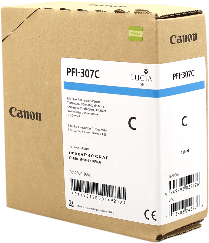 Canon Cartouche encre PFI-307c (9812B001) Cyan