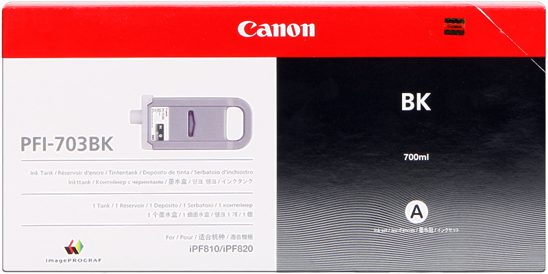 Canon Cartouche encre PFI-703bk (2963B001) noir