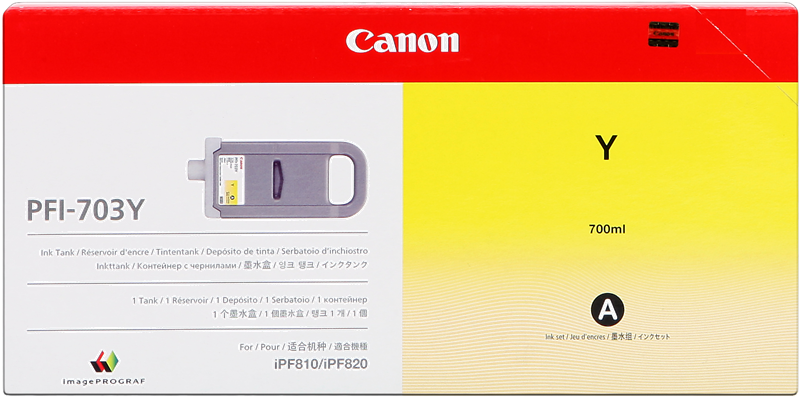 Canon Cartouche encre PFI-703y (2966B001) jaune