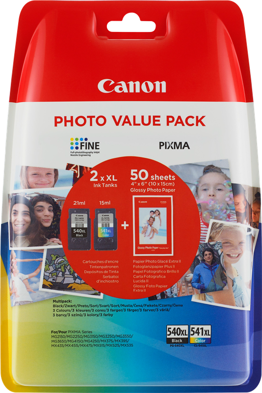 Canon Multipack PG-540XL CL-541XL Photo Value Pack