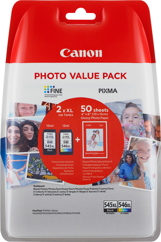 Canon MultiPack PG-545XL CL-546XL Photo Value Pack