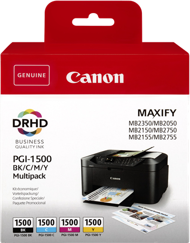 Canon MultiPack PGI-1500 multi (9218B005) Noir / Cyan / Magenta / Jaune