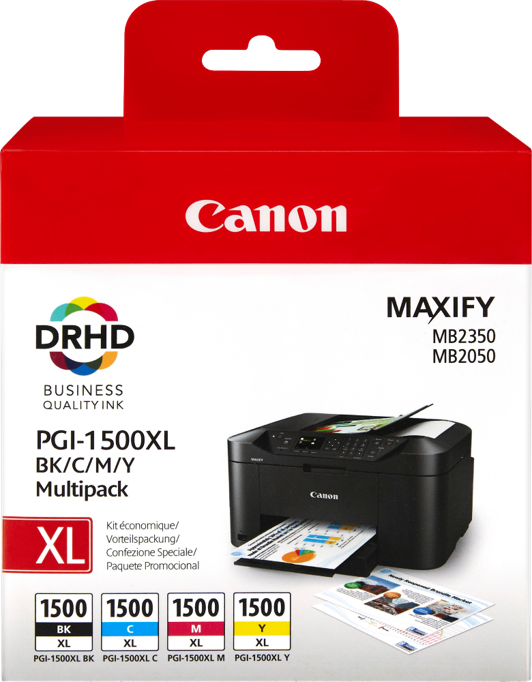 Canon MultiPack PGI-1500 XL multi (9182B004) Noir / Cyan / Magenta / Jaune