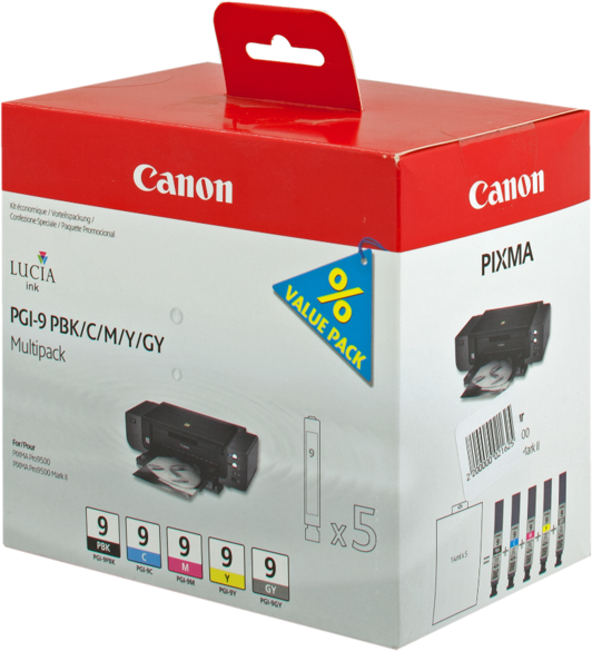Canon MultiPack PGI-9 (1034B013) Noir / Cyan / Magenta / Jaune / Gris