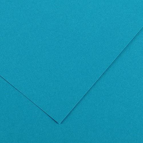Canson Guarro Pack de 50 Cartes A4 Iris de 185g - 21x29,7cm - Couleur Bleu Maldives