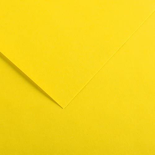 Canson Guarro Pack de 50 Cartes A4 Iris de 185g - 21x29,7cm - Couleur Jaune Canari