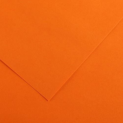 Canson Guarro Pack de 50 Cartes A4 Iris de 185g - 21x29,7cm - Couleur Orange