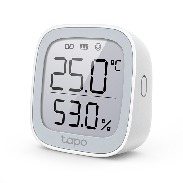 Capteur de température et d'humidité TP-Link Tapo T315 - Écran 2,7" - Surveillance précise en temps réel - Notification instantanée - Couleur blanche