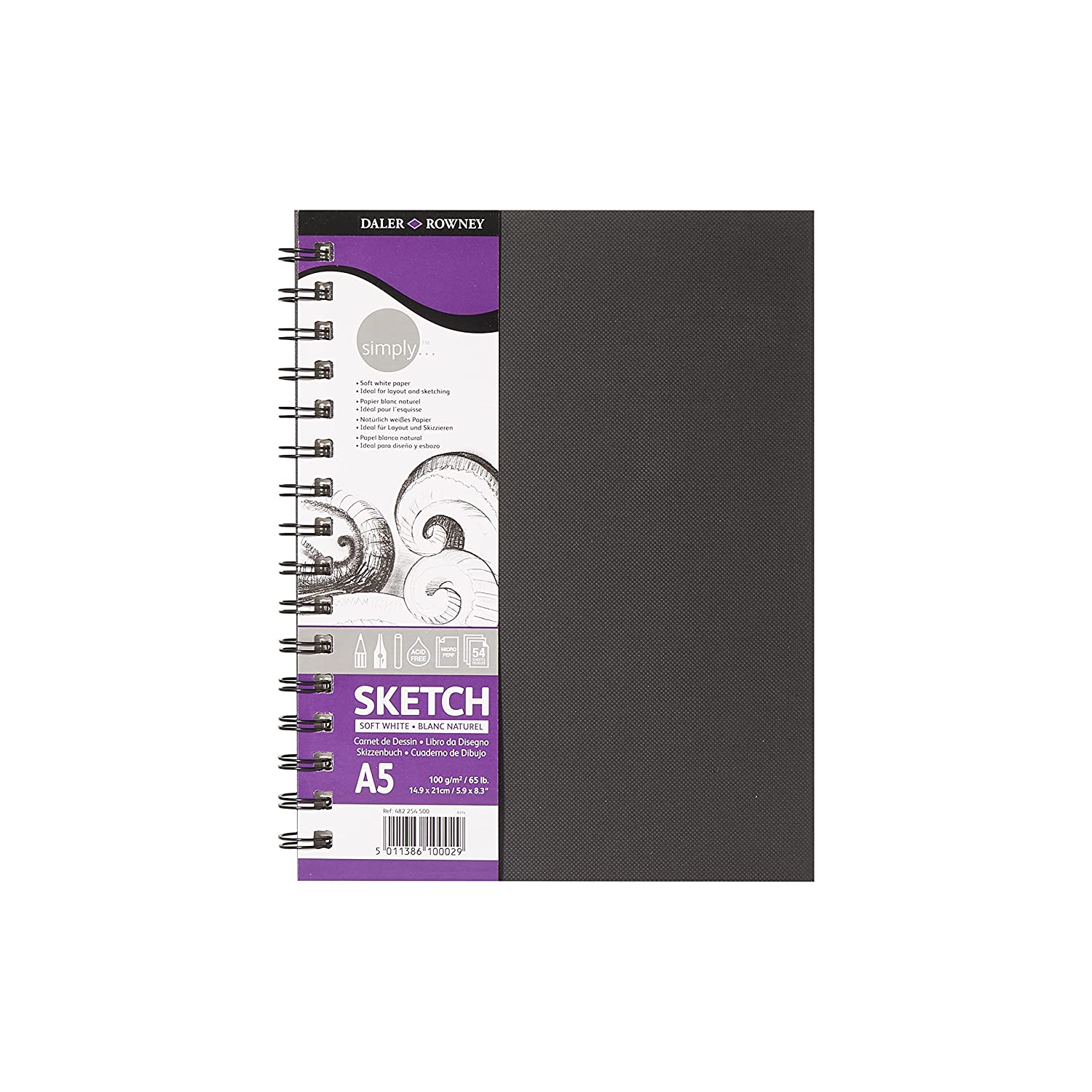 Cahier de dessin,Carnet Croquis A5,Bloc Dessin avec Couverture