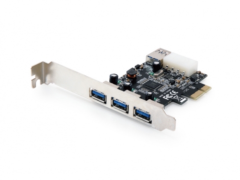 Carte Conceptronic PCI Express avec 3 ports USB 3.0 en façade et 1 port USB 3.0 interne