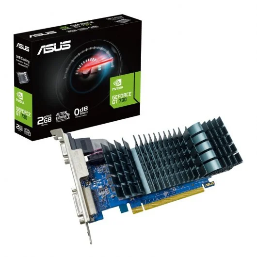 Carte graphique Asus GeForce GT730 2 Go GDDR3 NVIDIA - PCIe 2.0, HDMI, DVI-D, VGA