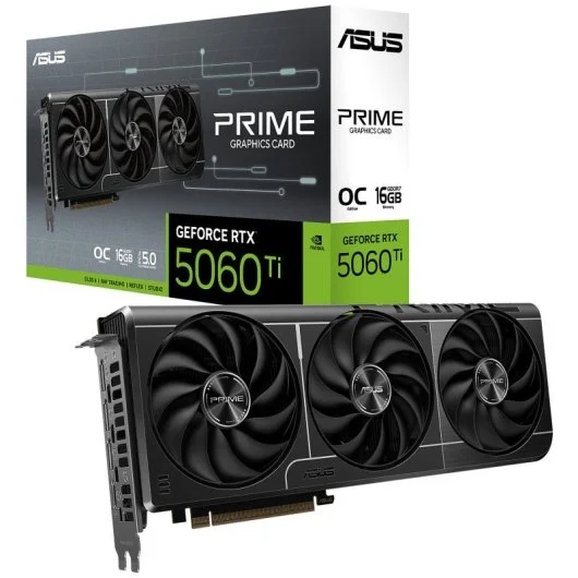 Carte graphique Asus GeForce PRIME RTX 5060 TI OC Edition 16 Go GDDR7 Reflex 2 RTX AI DLSS4