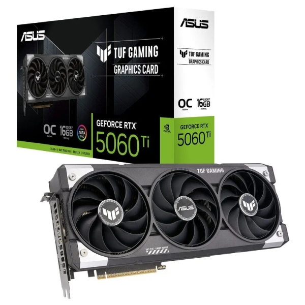 Carte graphique Asus GeForce RTX 5060 Ti TUF Gaming OC 16 Go GDDR7 Reflex 2 RTX AI DLSS4