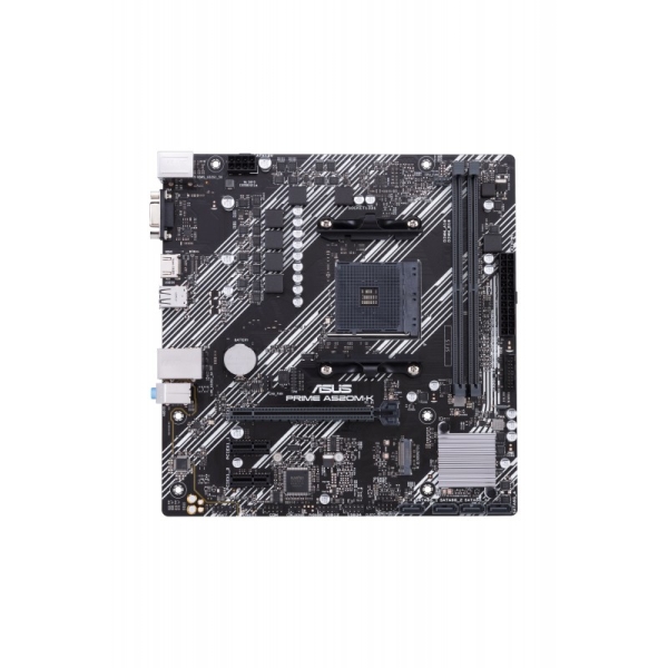 Carte mère Asus Prime A520M-K AMD AM4 2x DDR4 - HDMI, M.2, PCIe, 4x Sata III, USB 2.0, 3.2, RJ-45, VGA, facteur MicroATX