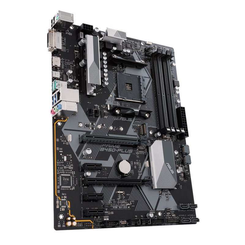 Carte mère Asus Prime B450 Plus AMD M.2, DVI/D, SATA III, Gigabit Ethernet, USB-A 2.0, 3.0, USB-C
