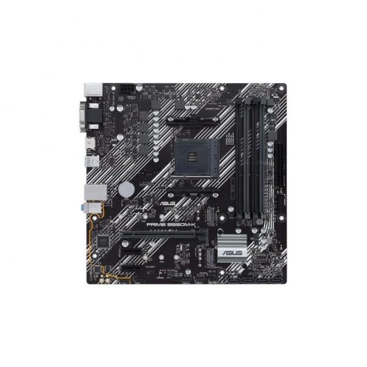 Carte mère Asus Prime B550M-K AMD Dual M.2, PCIe 4.0, Ethernet 1 Go, HDMI, D-Sub, DVI, SATA 6 Gbit/s, USB-A 3.2 Gen 2