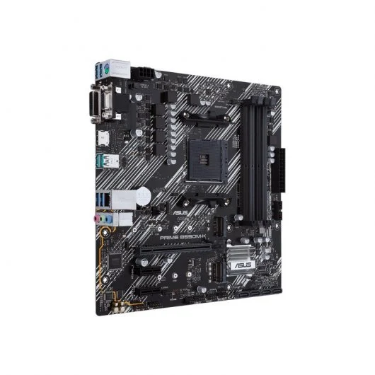 Carte mère Asus Prime B550M-K AMD Dual M.2, PCIe 4.0, Ethernet 1 Go, HDMI, D-Sub, DVI, SATA 6 Gbit/s, USB-A 3.2 Gen 2