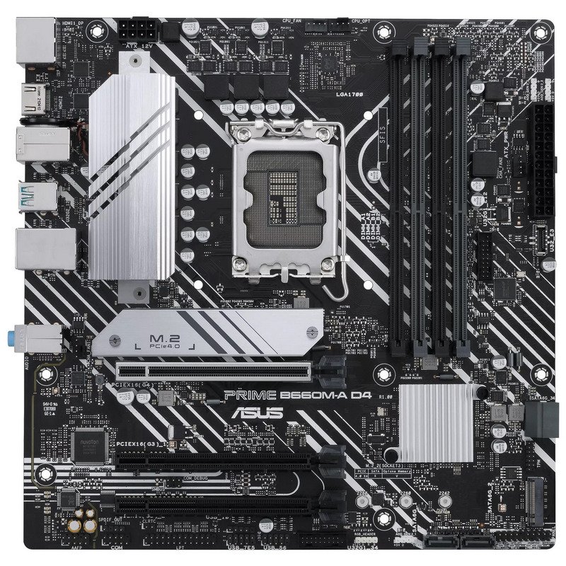 Carte mère Asus Prime B660M-A D4-CSM Intel 1700 4x DDR4 - HDMI, M.2, PCIe4.0, 4x Sata III, USB 3.2, ATX