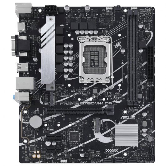 Carte mère Asus Prime B760M-K D4 Intel 1700 2x DDR4 - HDMI, VGA, M.2, PCIe 4.0, 4x Sata III, USB 3.2, Aura Sync, MicroATX