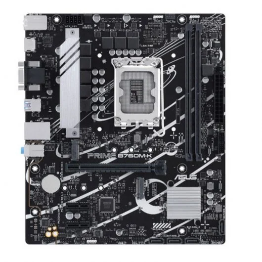 Carte mère Asus Prime B760M-K Intel 1700 - HDMI, VGA, PCIe 4.0, M2, 4x Sata III, USB 2.0, 3.2, RJ-45