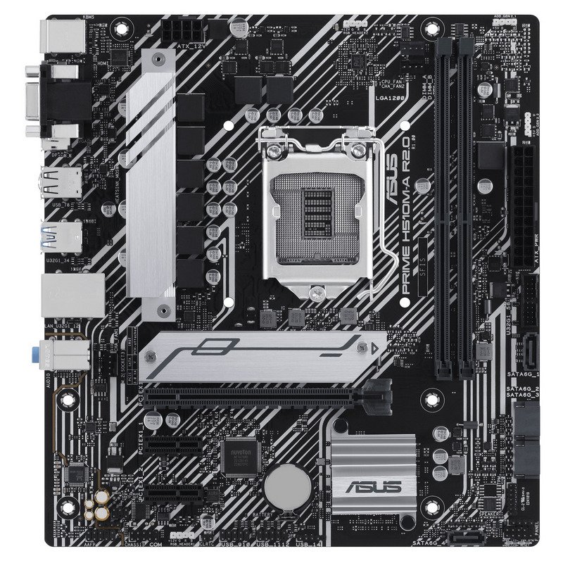 Carte mère Asus Prime H510M-A R2.0 Intel 1200 2x DDR4 - HDMI, VGA, PCIe 3.0, 4x Sata III, RJ-45, USB 2.0/3.2, MicroATX