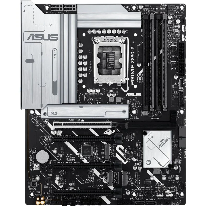 Carte mère Asus Prime Z890-P LGA 1851 - HDMI, DisplayPort, PCIe 4.0 et 5.0, M2, 4x Sata III, USB 2.0, 3.2, USB-C, RJ-45