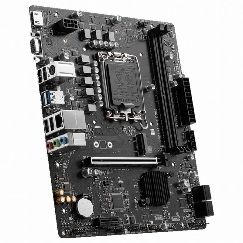 Carte mère MSI Pro H610M-E Intel LGA 1700 2x DDR4 - HDMI, VGA, 4x Sata III, RJ-45, USB 2.0/3.2, MicroATX