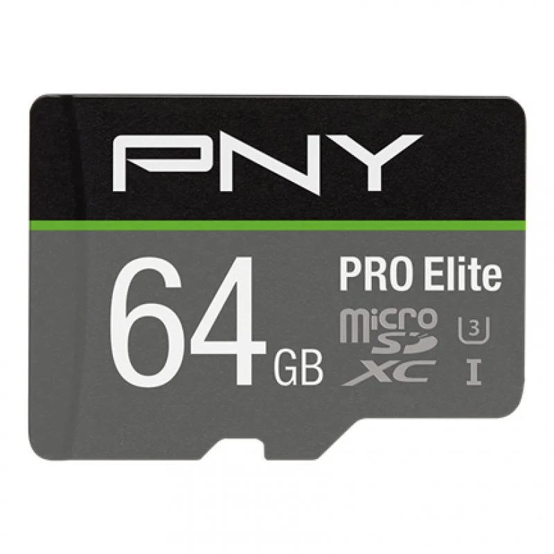 Carte Micro SDXC PNY Pro Elite 64 Go UHS-I U3 Classe 10
