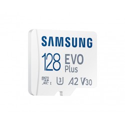 Carte micro SDXC Samsung EVO Plus 128 Go UHS-I U3 classe 10 avec adaptateur