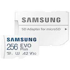 Carte micro SDXC Samsung EVO Plus 256 Go UHS-I U3 classe 10 avec adaptateur