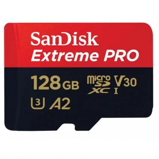 Carte MicroSDXC Sandisk Extreme Pro 128 Go UHS-I U3 A2 V30 Classe 10