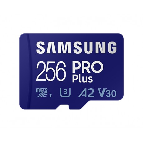 Carte Samsung PRO Plus Micro SDXC 256 Go UHS-I U3 Classe 10 avec adaptateur