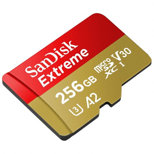 Carte Sandisk Extreme Micro SDXC 256 Go UHS-I U3 V30 A2 Classe 10 160 Mo/s + Adaptateur SD