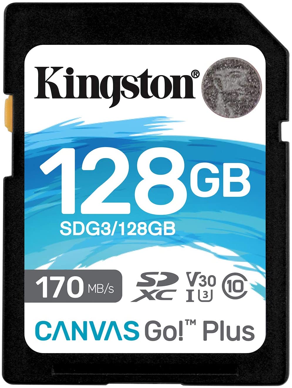 Carte SDXC Kingston 128 Go UHS-I U3 V30 Classe 10 170 Mo/s Canvas Go Plus