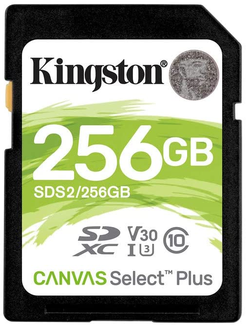 Carte SDXC Kingston 256 Go UHS-I Classe 10 100 Mo/s Canvas Select Plus