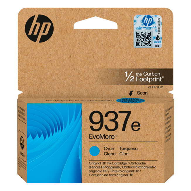 Cartouche d'encre cyan authentique HP 937e - 4S6W6NE