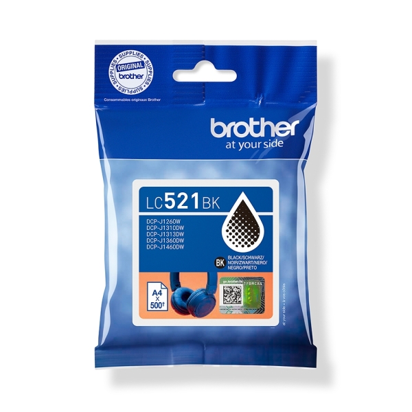 Cartouche d'encre noire d'origine Brother LC521BK - LC521BK