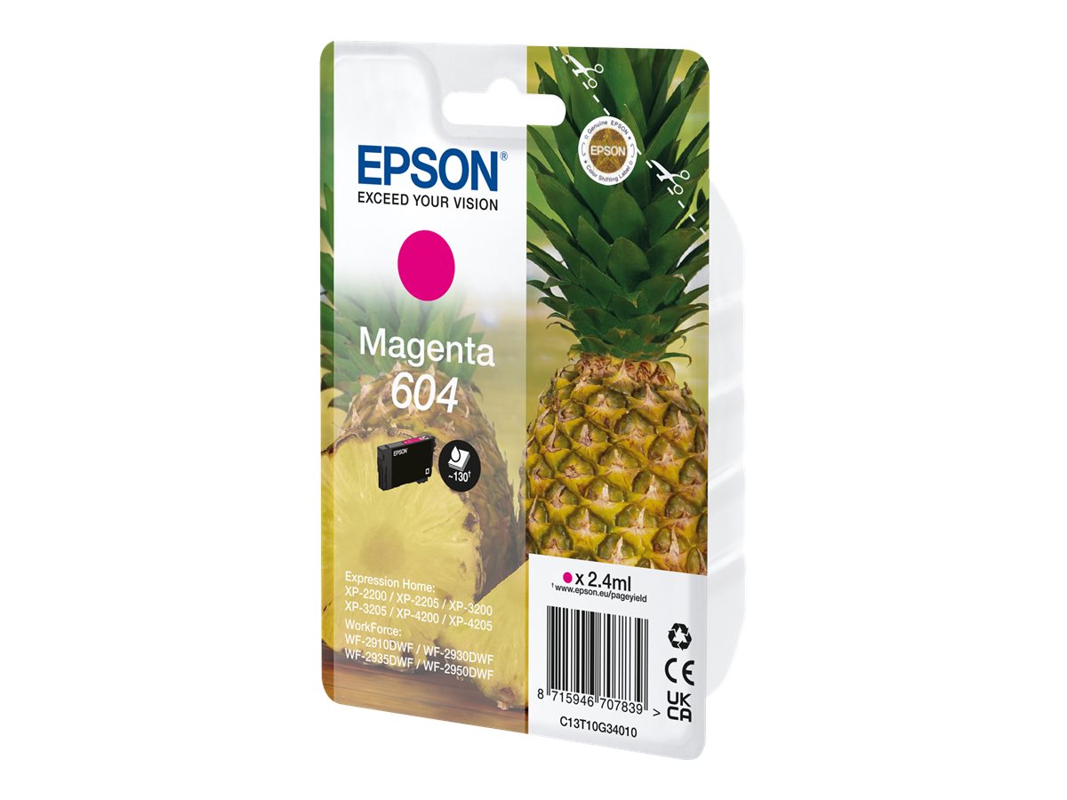 ✓ Epson cartouche encre 604 Magenta couleur magenta en stock -  123CONSOMMABLES