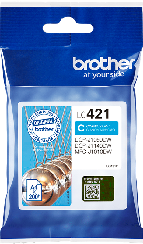 Brother LC-421C (LC421C) Cartouche d'encre Cyan