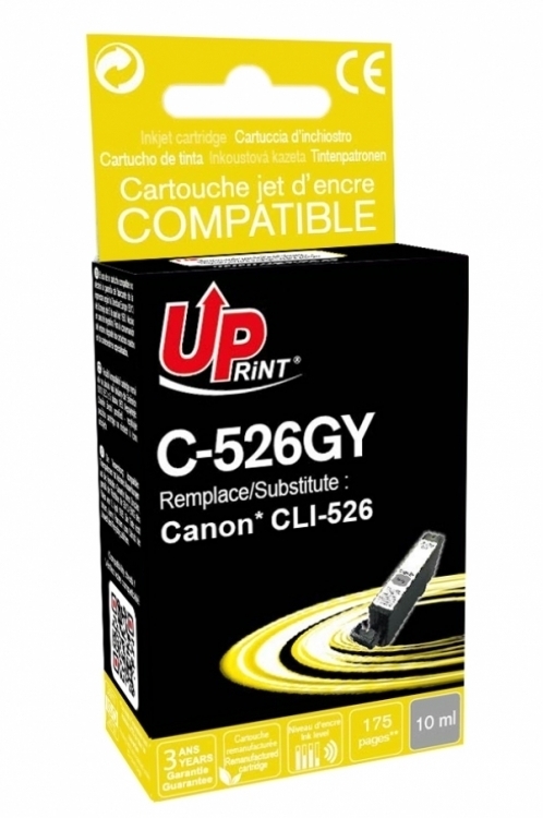 Cartouche encre UPrint compatible CANON CLI-526GY gris