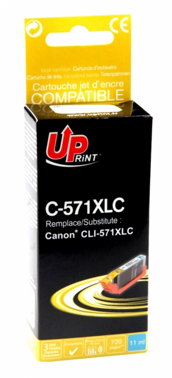 Cartouche encre UPrint compatible CANON CLI571XL cyan