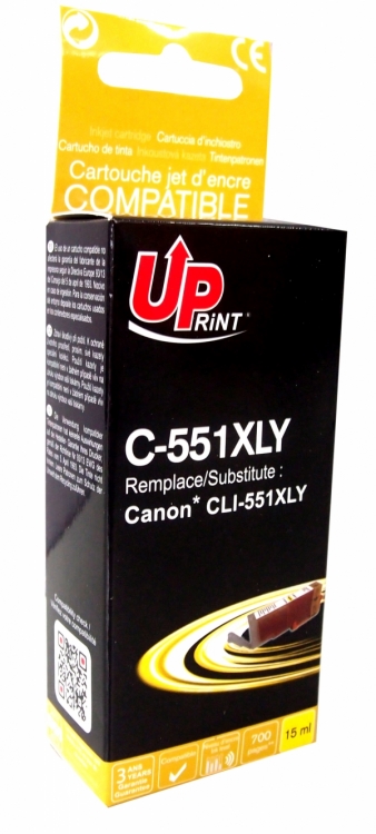 Cartouche PREMIUM compatible CANON CLI-551XL jaune
