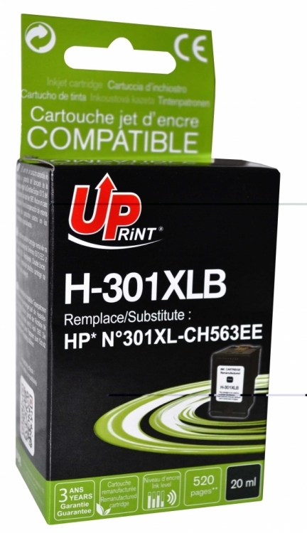 Cartouche encre UPrint compatible HP 301XL noir