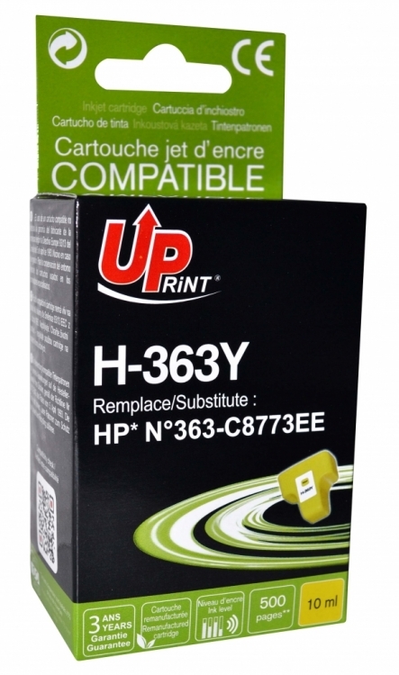 Cartouche encre UPrint compatible HP 363 jaune