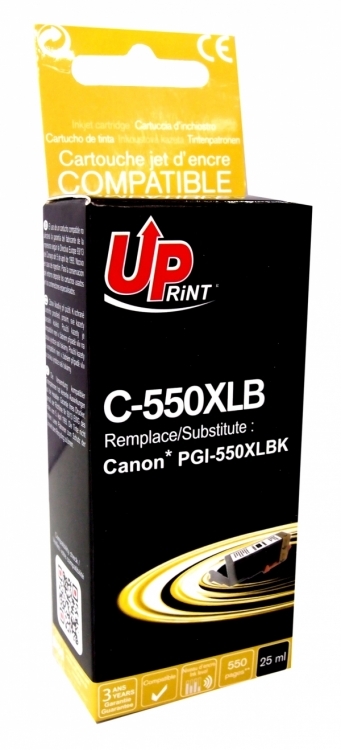 ✓ Cartouche encre UPrint compatible CANON PGI-550XL noir couleur Noir en  stock - 123CONSOMMABLES