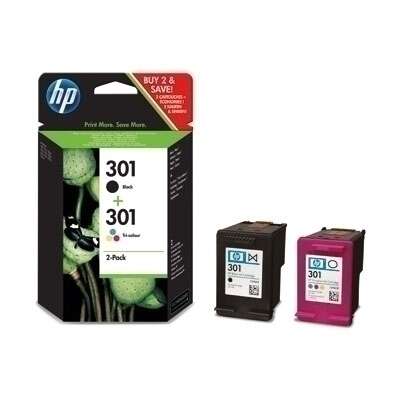 HP 301 Multipack – Cartouches d’Encre Noire et Couleur (N9J72AE)