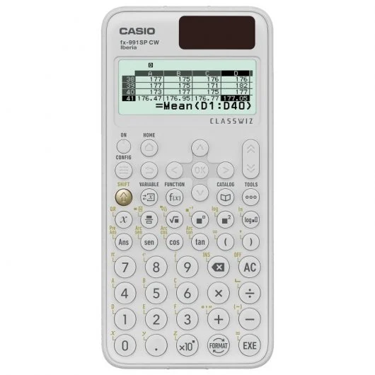 Casio Iberia Classwiz FX-991 SP Calculatrice Scientifique Écran LCD 12 Chiffres - Plus de 560 Fonctions - Housse de Protection - Couleur Blanc